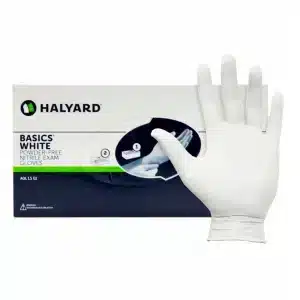 Guantes Basics blanco de nitrilo